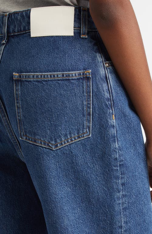 Loulou De Saison Isu Organic Cotton Denim Shorts In Washed Blue