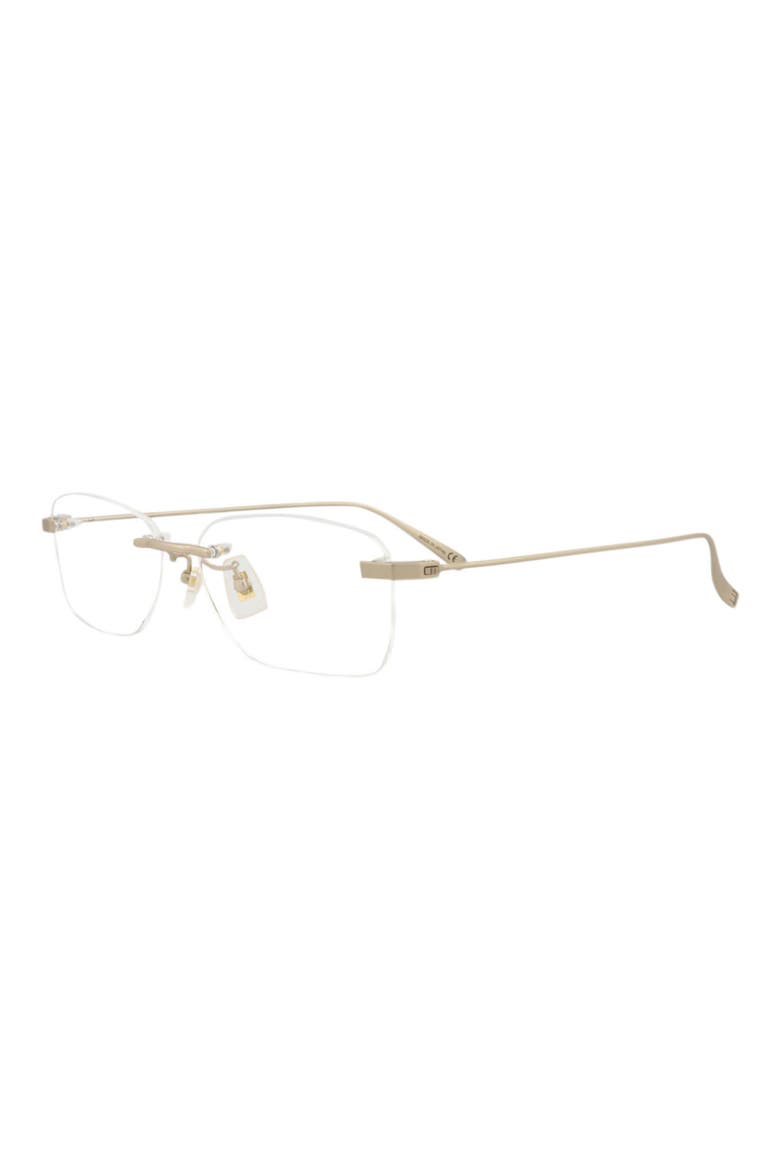 56mm Rectangular Optical Glasses, Alternate, color, GOLD TRANSPARENT
