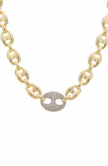 Cubic Zirconia Mariner Chain Necklace