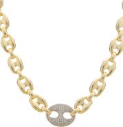 Juvell Cubic Zirconia Mariner Chain Necklace