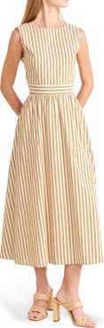 FREEMARKET Pinstripe Midi Dress