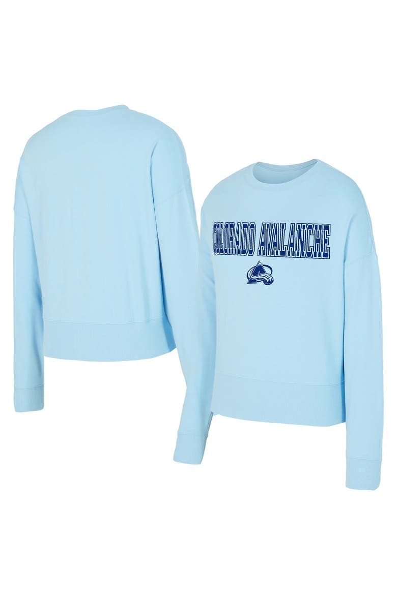 Women's Concepts Sport Light Blue Colorado Avalanche Tonal Pullover Sweatshirt, Alternate, color, Light Blue