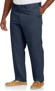 B+T Essentials Big & Tall Flat-Front Twill Pants