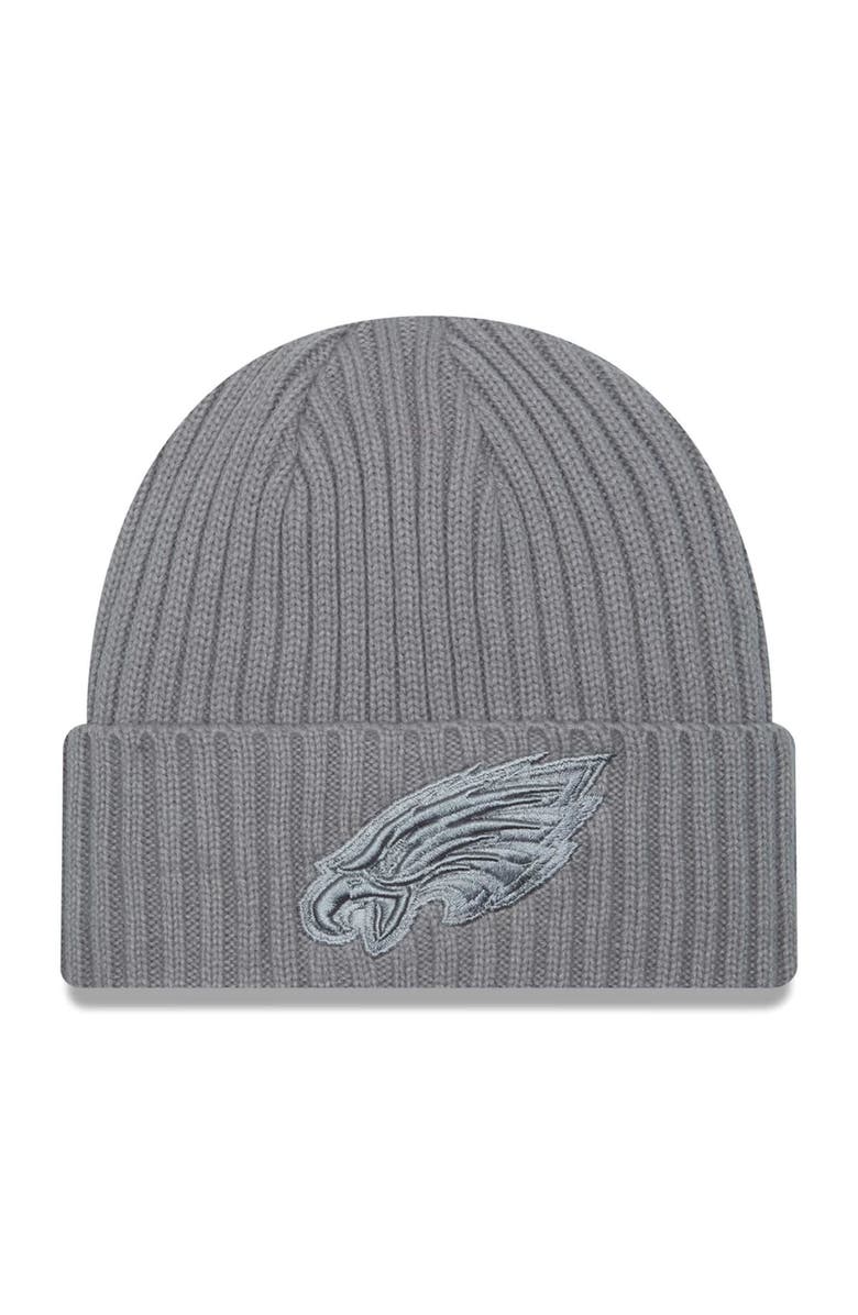 New Era Men's New Era Gray Philadelphia Eagles Color Pack Cuffed Knit Hat, Main, color,