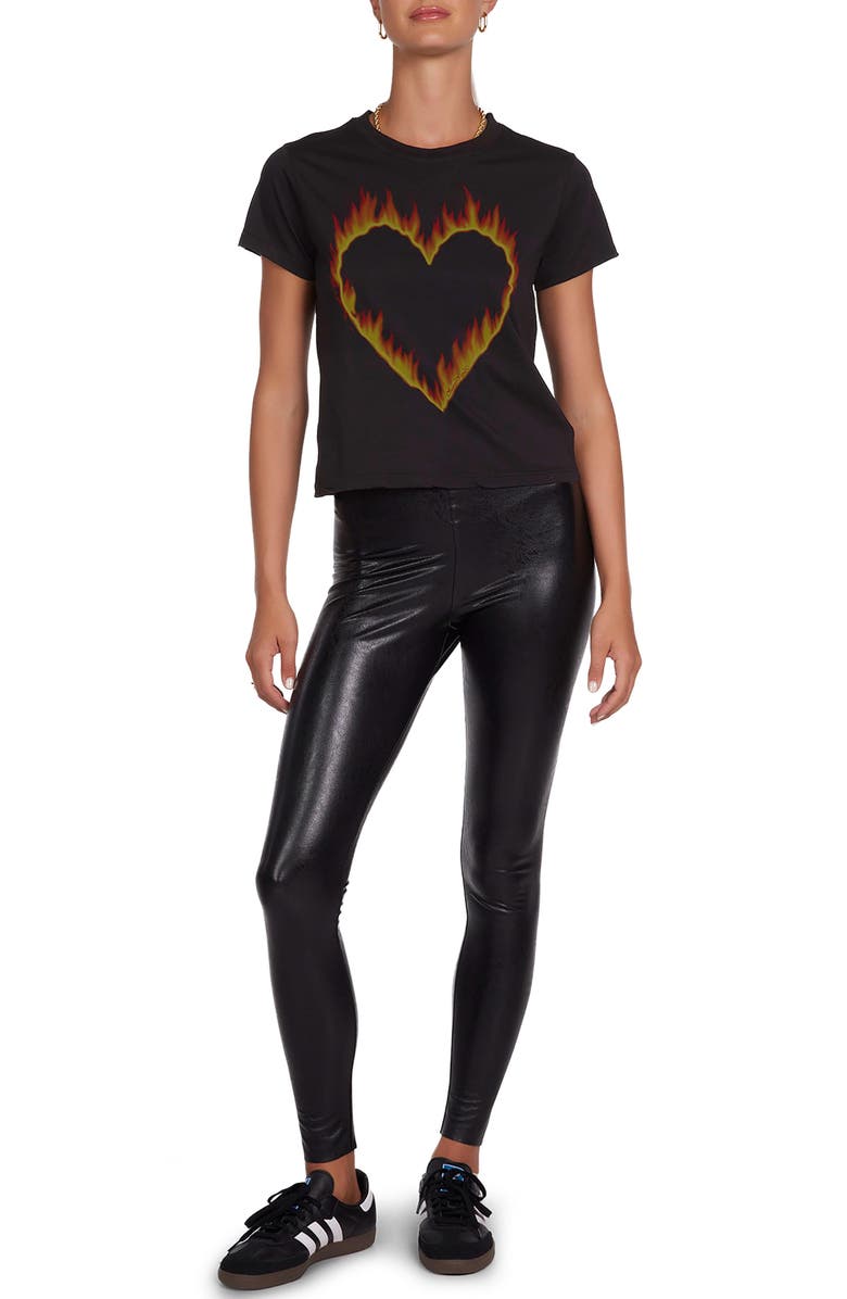 Lauren Moshi Ursula Fire Heart Top, Alternate, color, Black