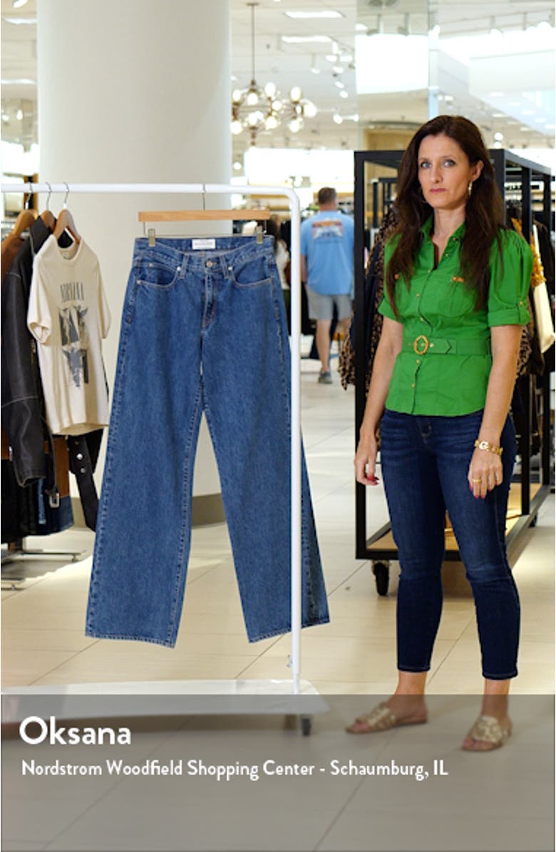 Mica Low Rise Wide Leg Organic Cotton Jeans, sales video thumbnail