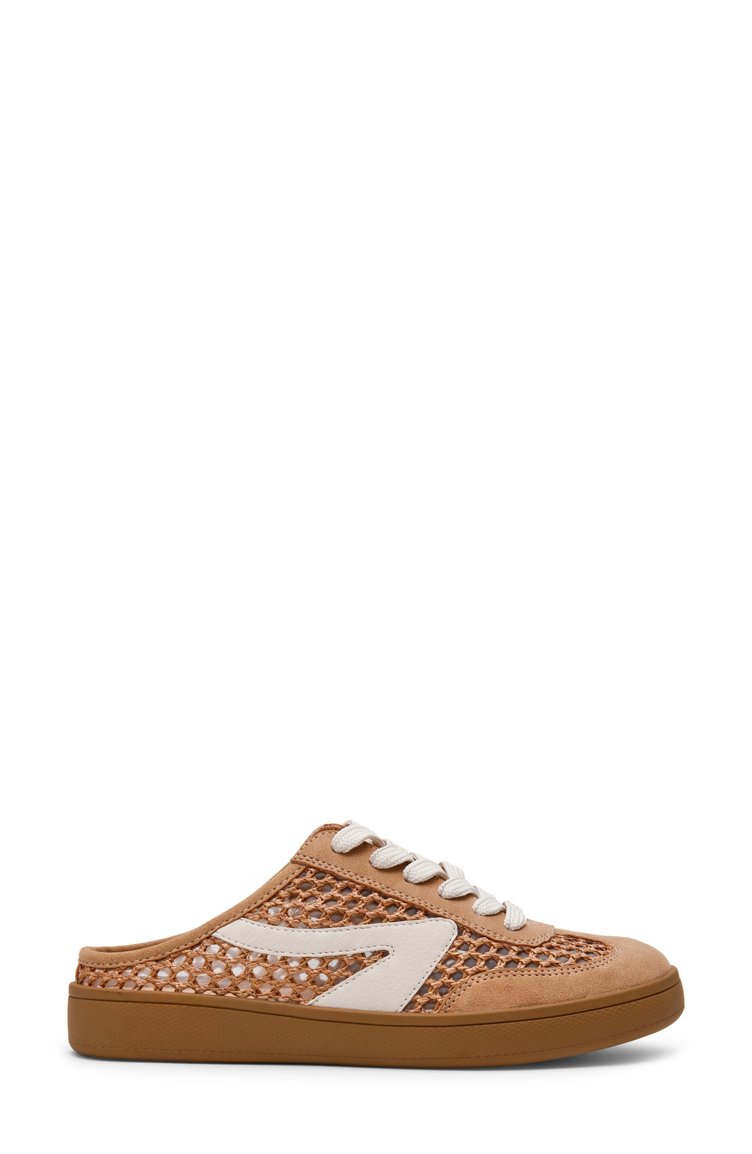 DV by Dolce Vita Vitally Faux Shearling Lined Mule Sneaker, Alternate, color, Camel Woven