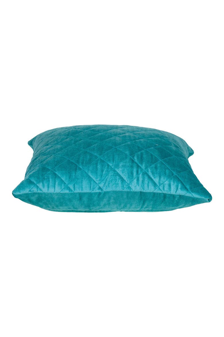 Milo Quilted Throw Pillow, Alternate, color, AQUA