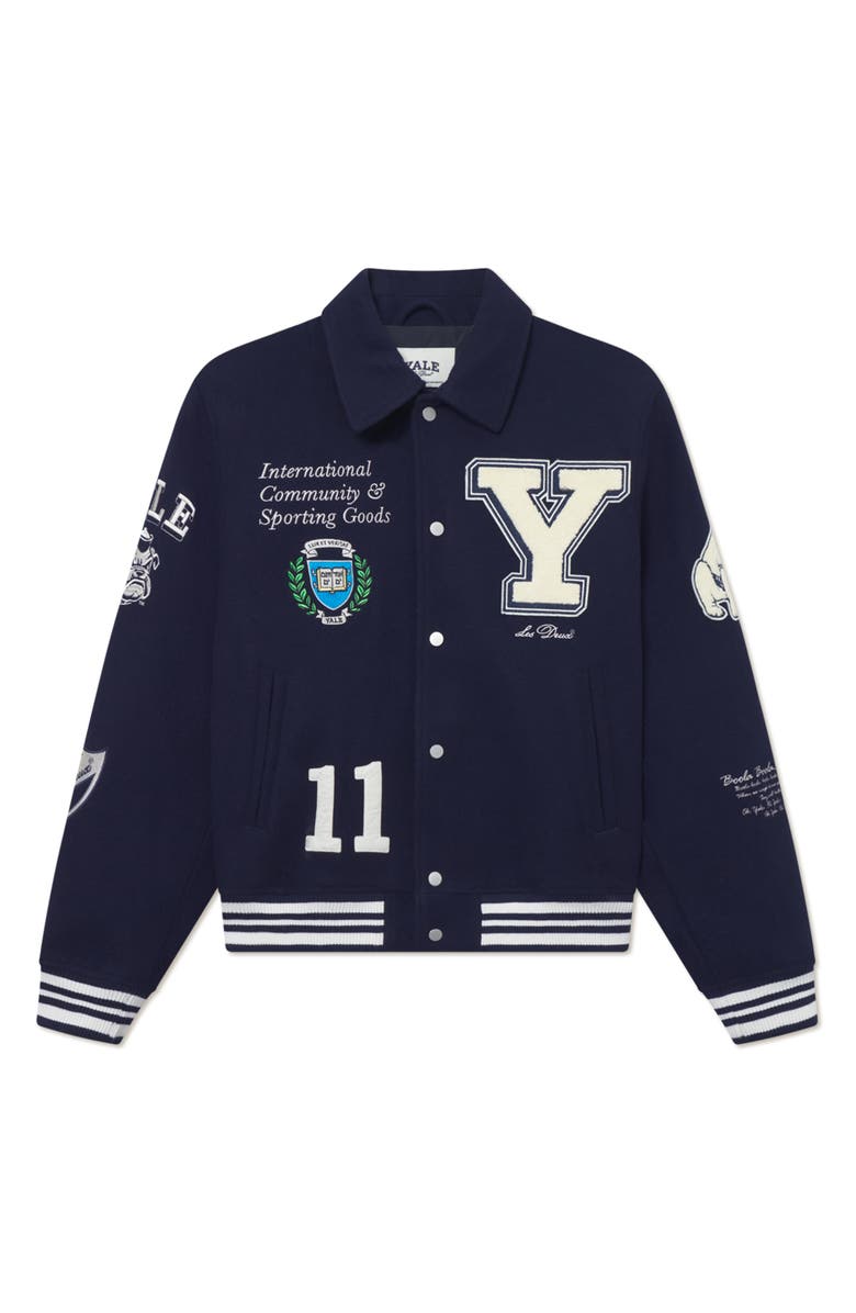 Les Deux Yale Wool Blend Varsity Jacket, Alternate, color, 