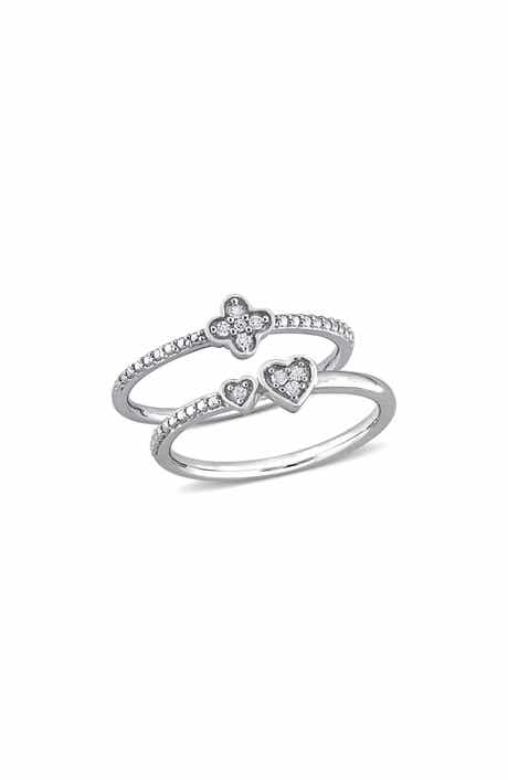 DELMAR Set Of 2 Diamond Rings - 0.11ct.