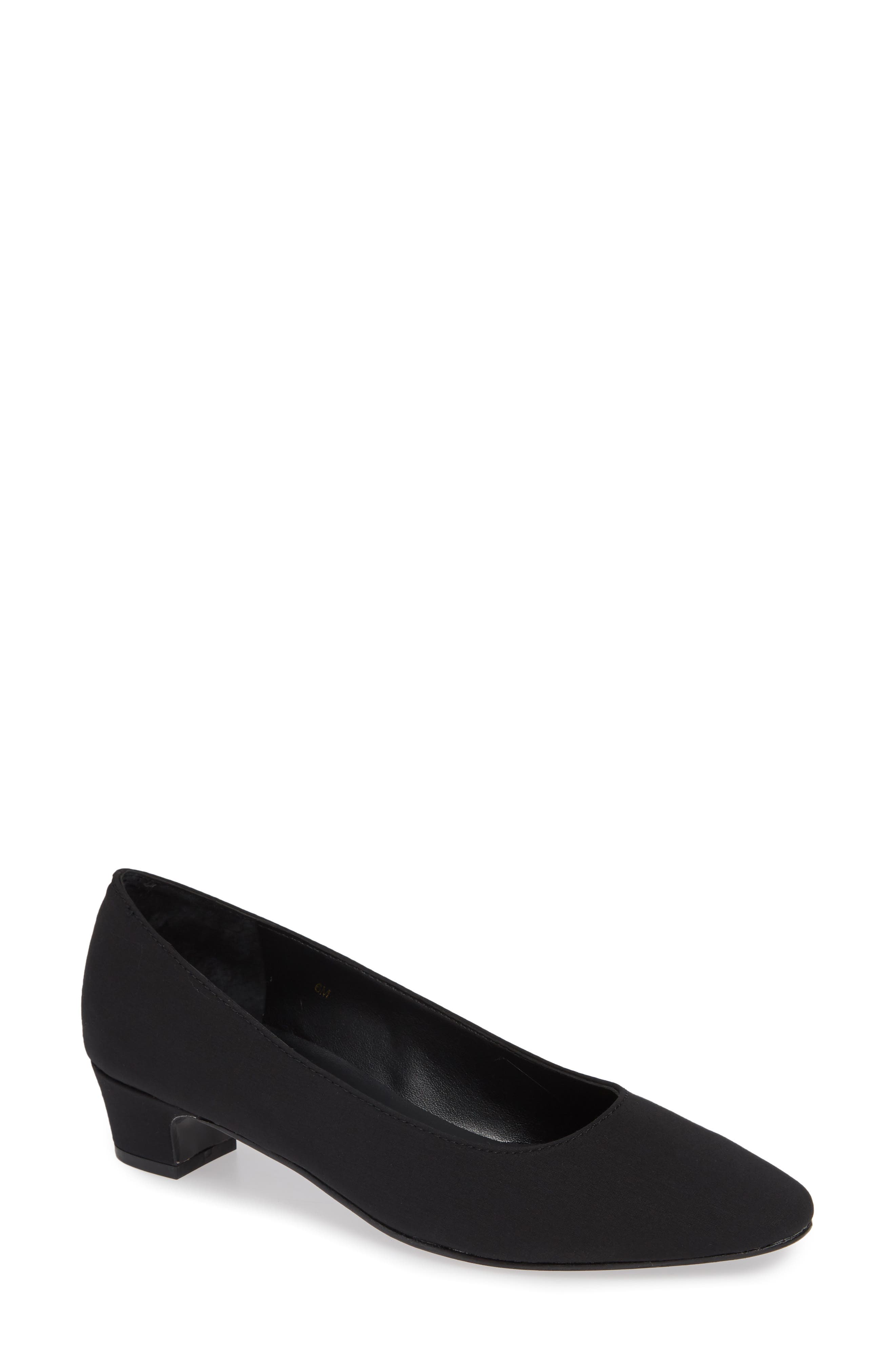 'Astyr' Almond Toe Pump, Main, color, BLACK FABRIC