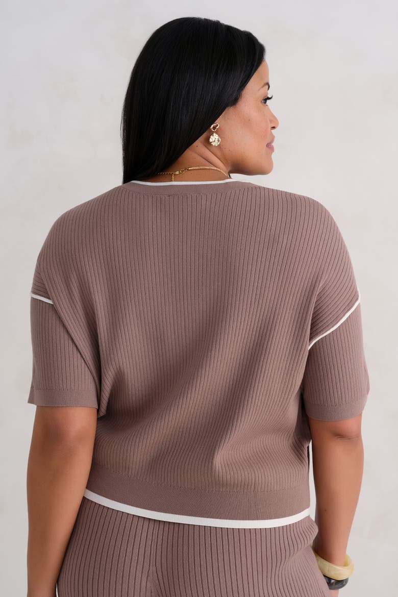 The Awaken Rib V-Neck, Alternate, color, Terra