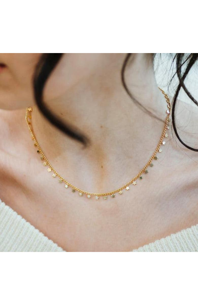 Ivy & Pearl Co. Stardust Charm Necklace, Alternate, color, Gold