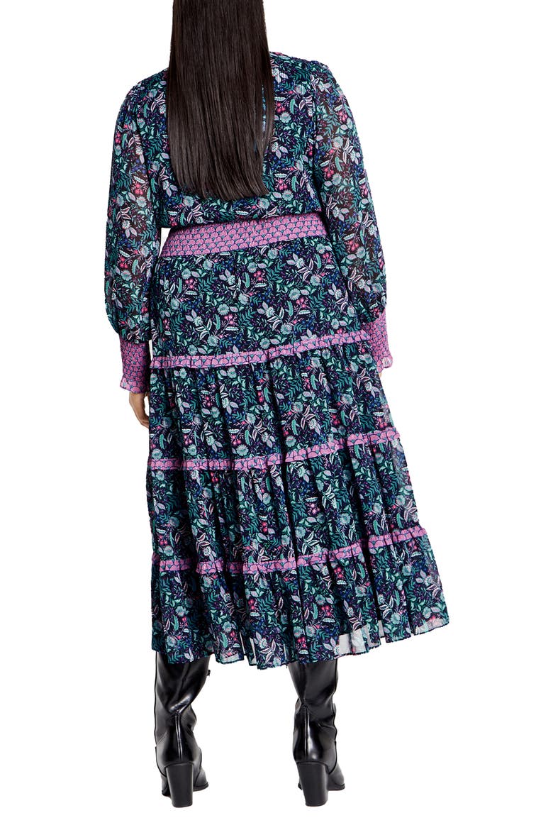 Gwendolyn Long Sleeve Tiered Dress, Alternate, color, FLORENTINE