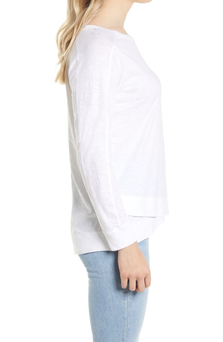 Caslon<sup>®</sup> Cross Hem Tunic T-Shirt, Alternate, color,