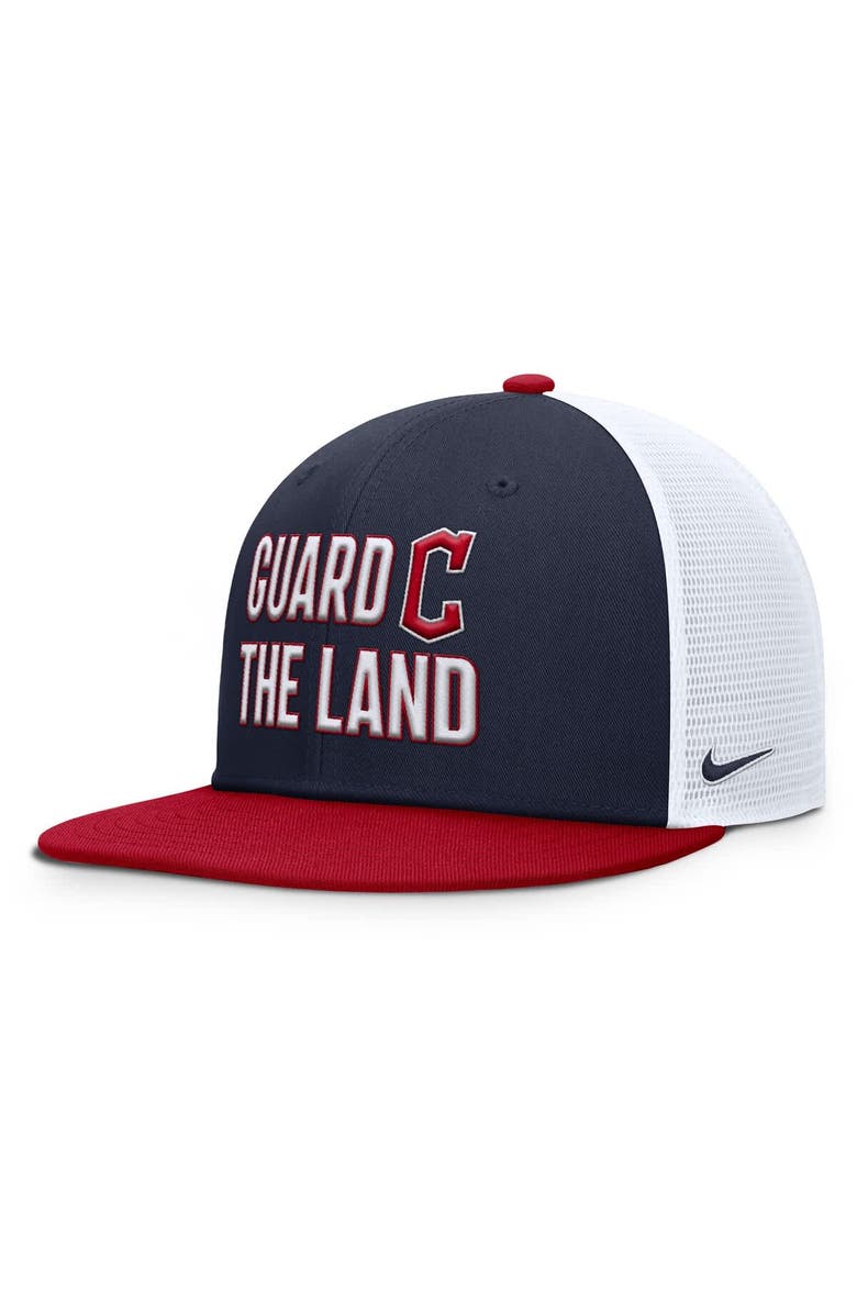 Nike Men's Nike Navy Cleveland Guardians Pro Trucker Snapback Hat, Alternate, color, Navy