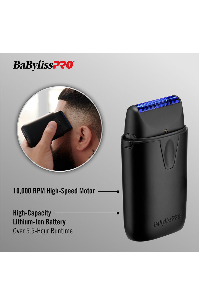 BaBylissPRO Matte Black UV-Disinfecting Single-Foil Shaver, Alternate, color, Black