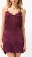 CAMI NYC The Racer Lace Trim Silk Camisole