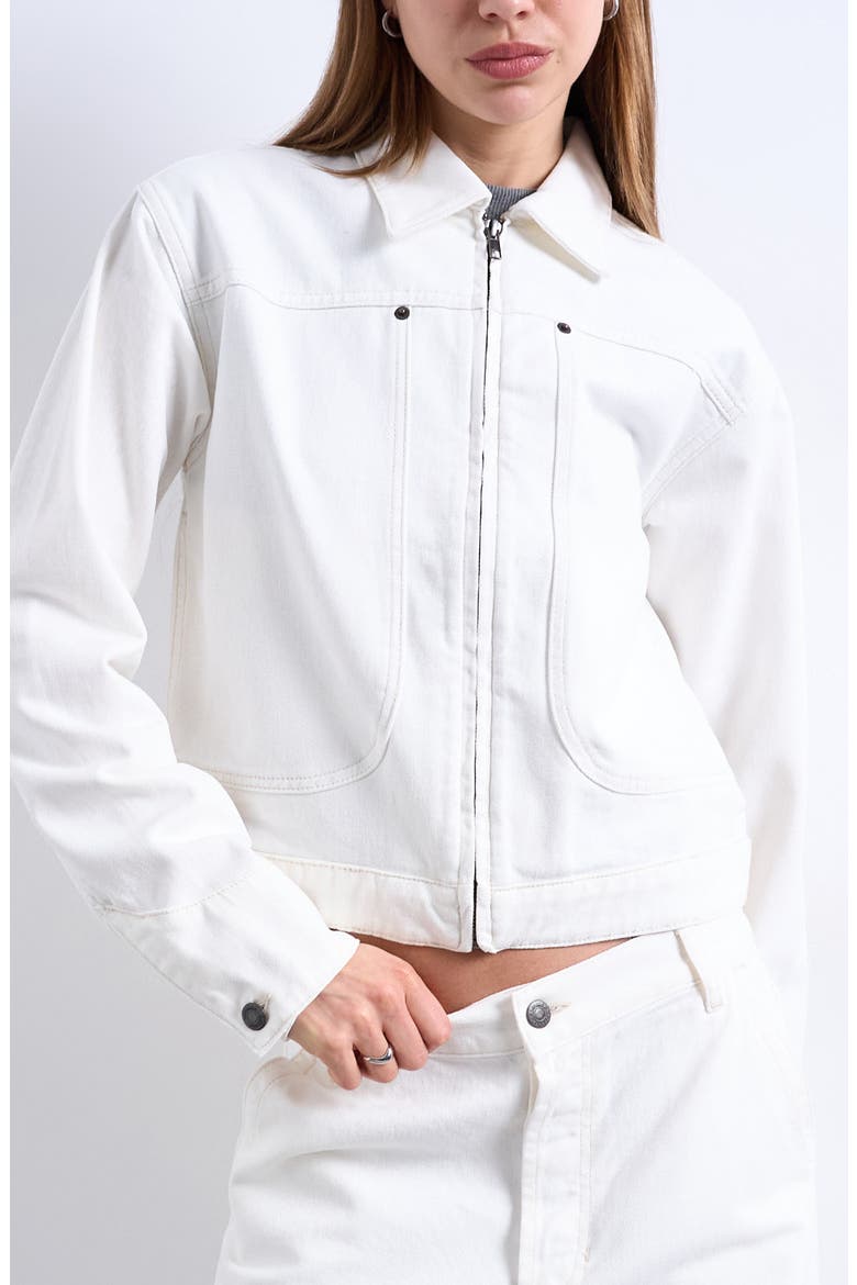 Denim Utility Jacket, Main, color, IVORY