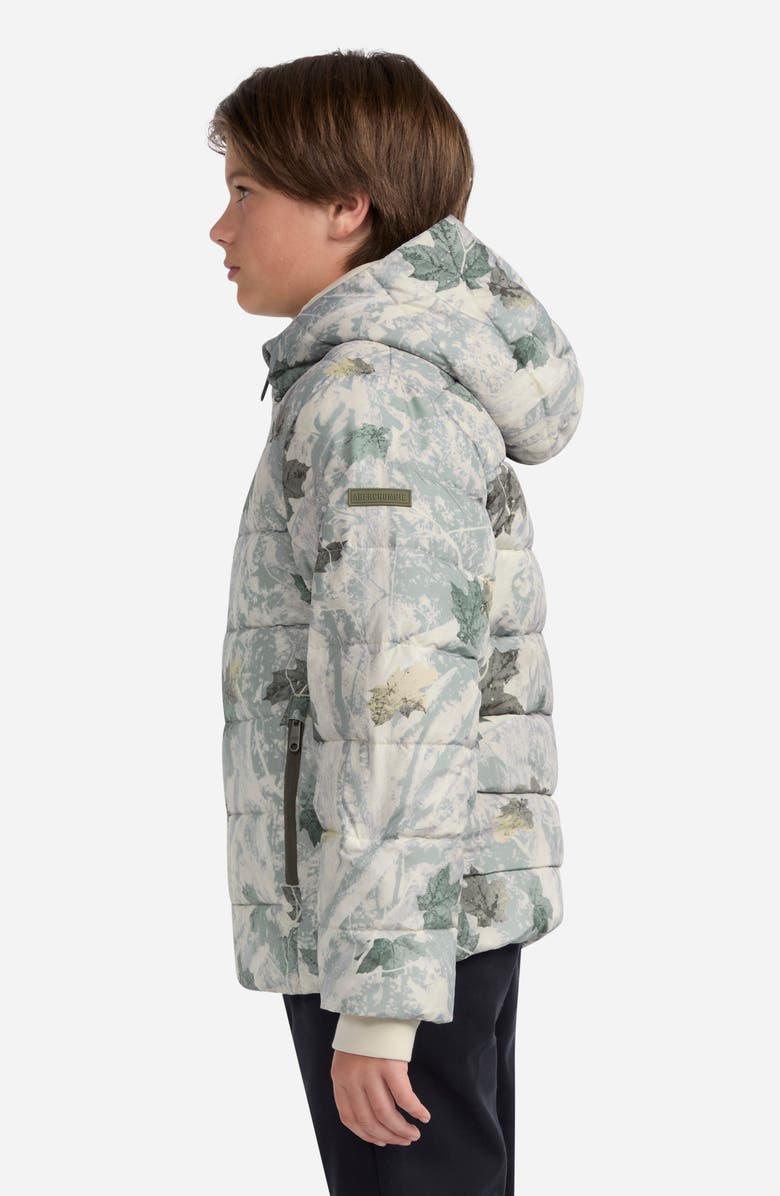 abercrombie kids Kids' Midweight Hooded Puffer Jacket, Alternate, color, Abbey Stone