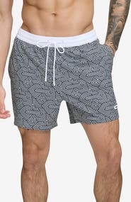 DKNY Modern Paisley Swim Trunks