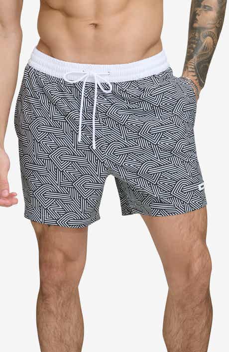 DKNY Modern Paisley Swim Trunks