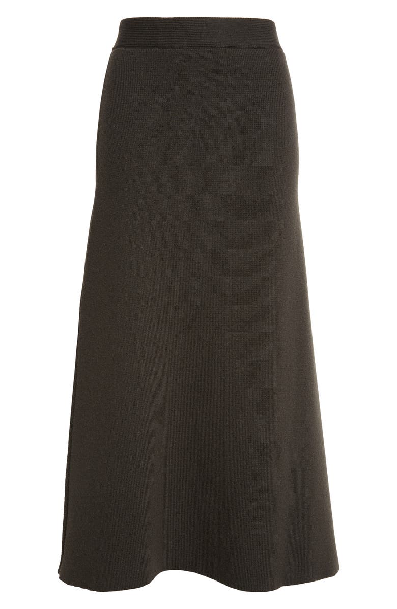 Johnstons of Elgin Milano Stitch Cashmere A-Line Sweater Skirt, Alternate, color, Iron