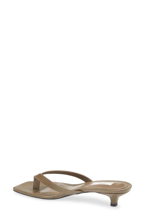 Totême Toteme Lizard Embossed Kitten Heel Flip Flop