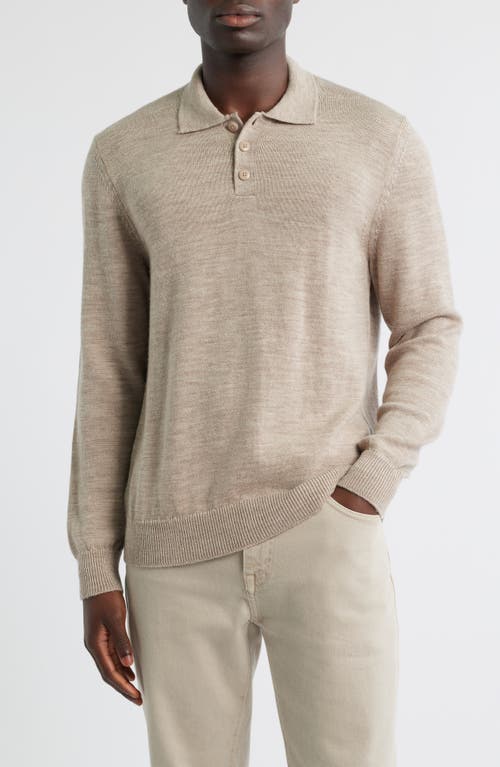 Alex Crane  Anchor Merino Wool Polo Sweater In Neutral