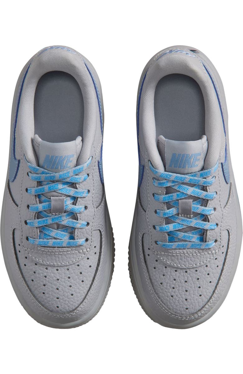 Nike Kids' Force 1 Low Basketball Sneaker, Alternate, color, Wolf Grey/ Work Blue