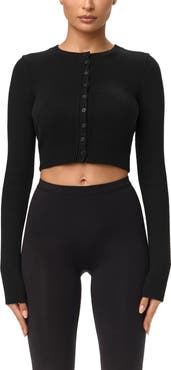 Naked Wardrobe Rib Crop Cardigan
