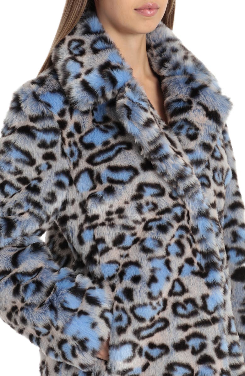 Avec Les Filles Animal Print Faux Fur Coat, Alternate, color,