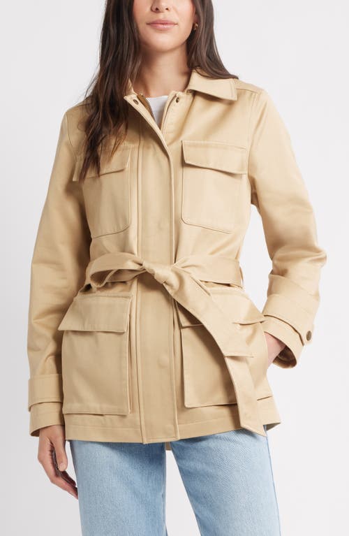Caslonr Caslon(r) Utility Cotton Trench Coat In Brown