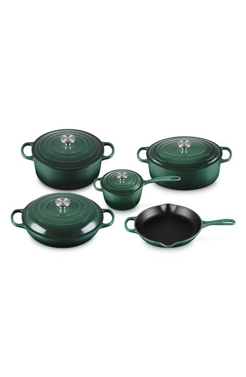 Signature 9-Piece Enameled Cast Iron Cookware Set