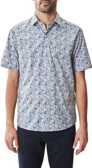 Robert Barakett McCann Short Sleeve Woven Button-Up Shirt