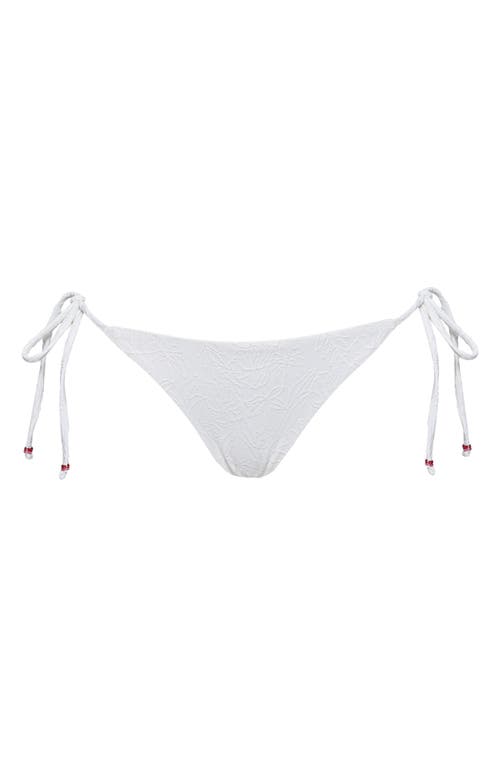 Maaji White Whisper Shinning Reversible Bikini Bottoms In White