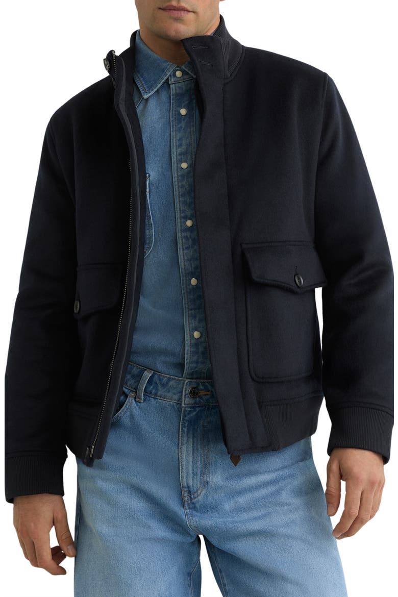 Hadley Wool Blend Jacket, Main, color, NAVY