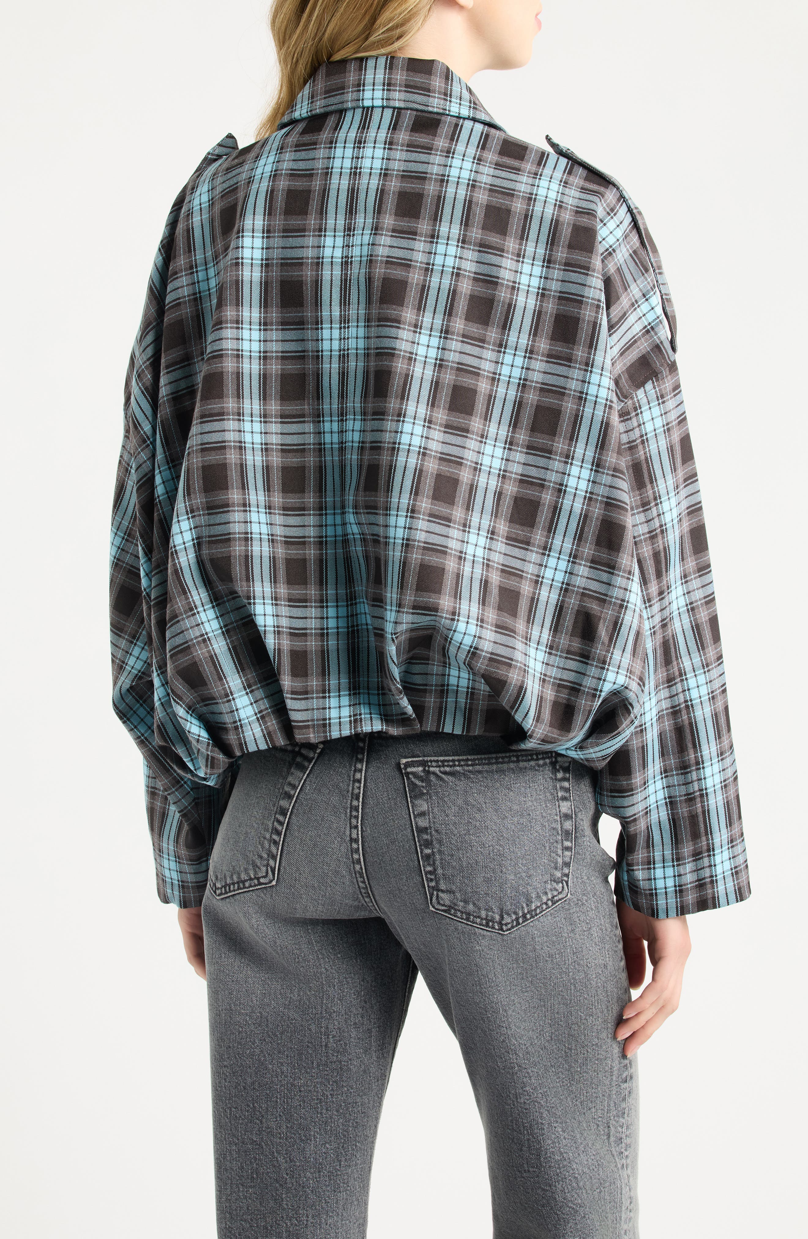 Petal & Pup Bindy Plaid Bomber Jacket (Women) | Nordstrom
