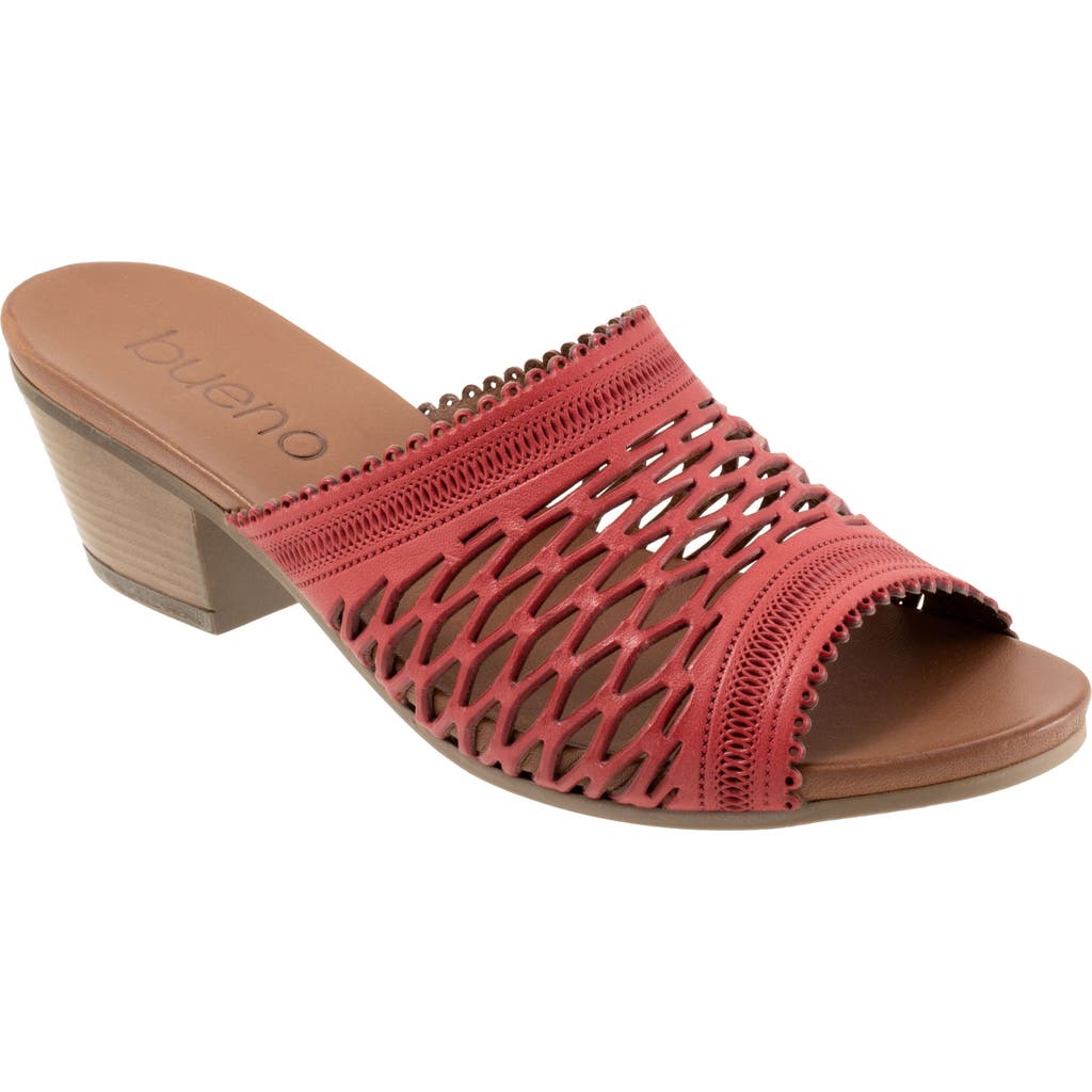 Bueno Lillian Block Heel Sandal In Red