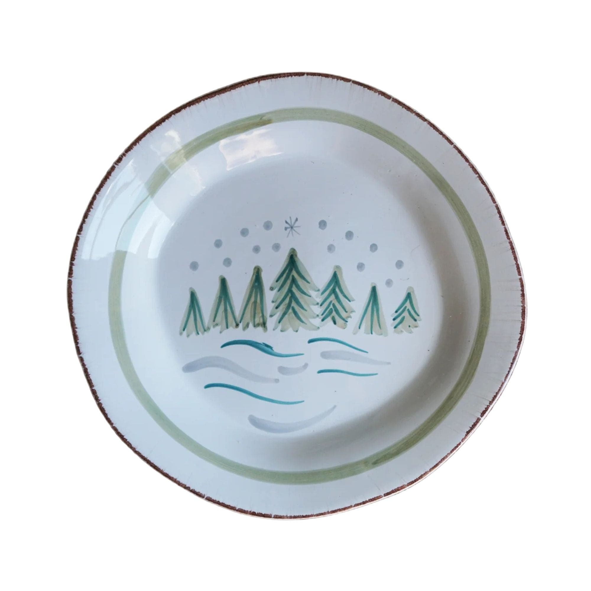 La Gabbianella Cortina (winter Trees) Serving Platter In White