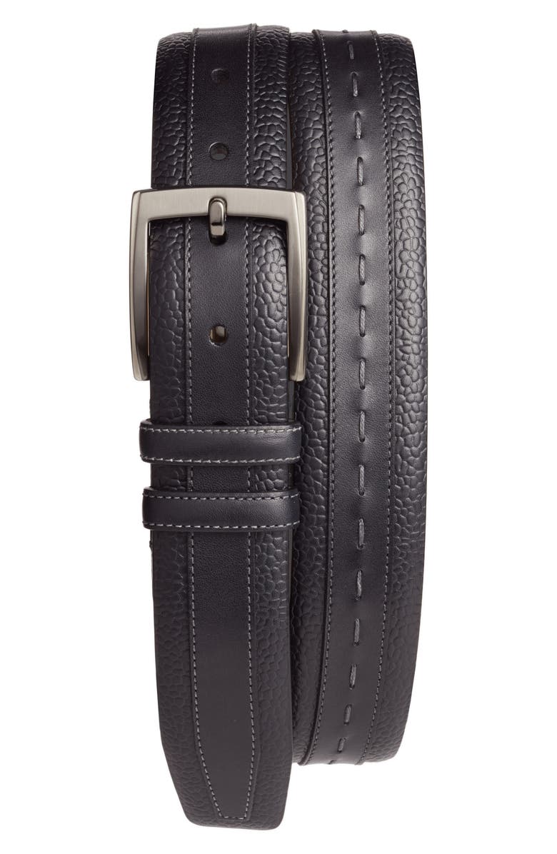 Mezlan Leather Belt, Main, color, 