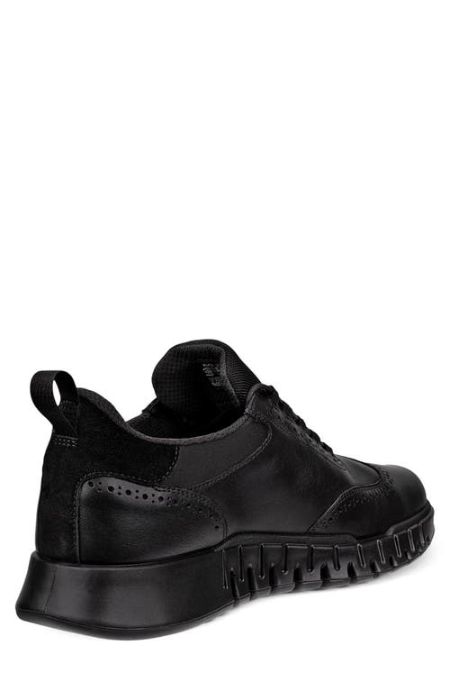 Ecco Gruuv Studio Gore-tex® Waterproof Wingtip Oxford In Black