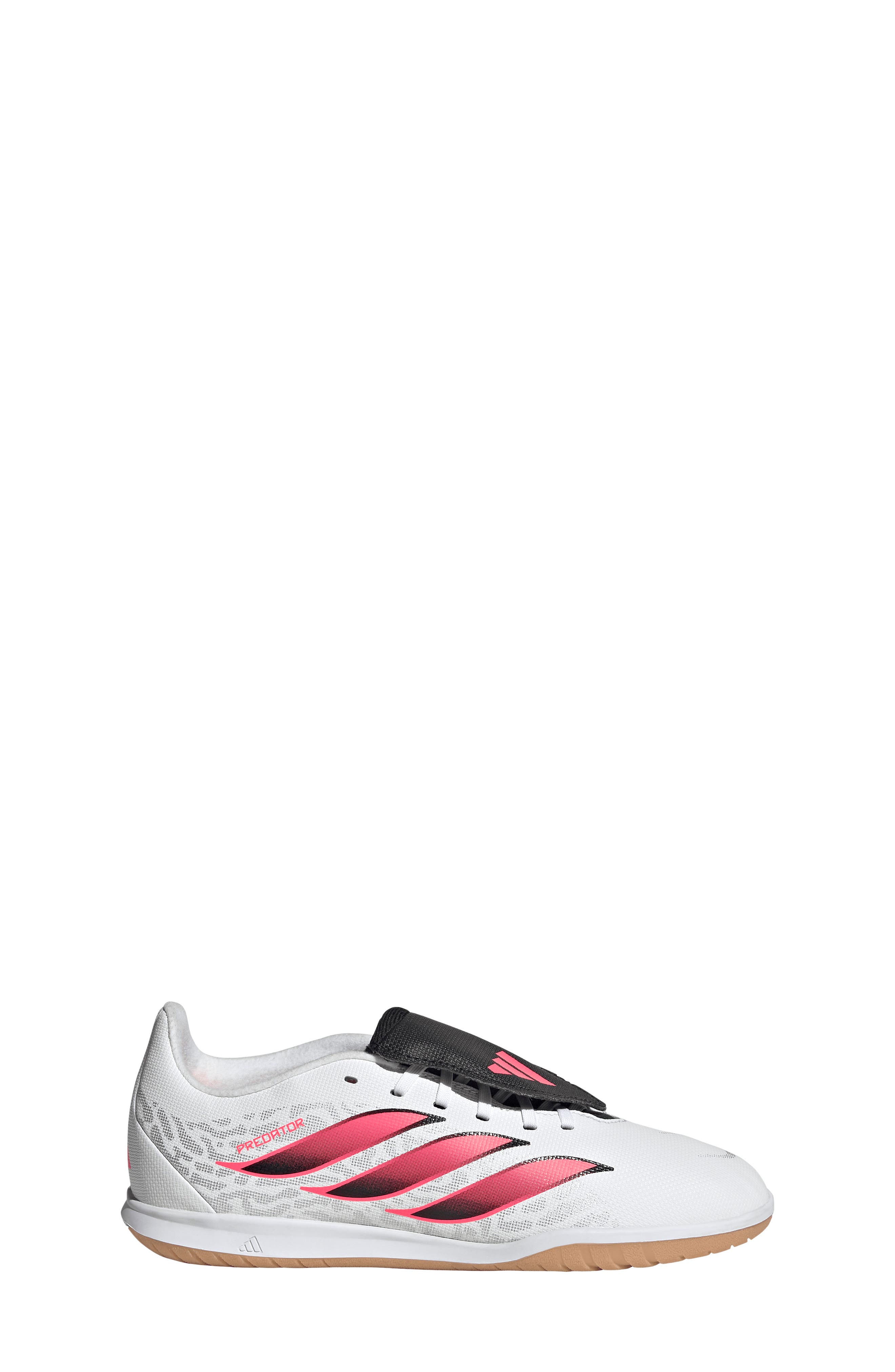 Kids' Predator Club Foldover Tongue Sala Indoor Soccer Shoe, Alternate, color, WHITE/ TURBO/ BLACK 4