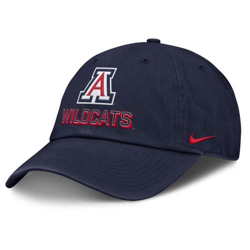 Nike Navy Arizona Wildcats 2025 On-field Club Adjustable Hat In Blue