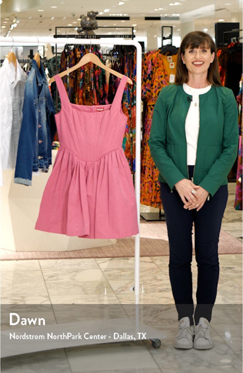 Landscape Corset Bodice Fit & Flare Dress, sales video thumbnail