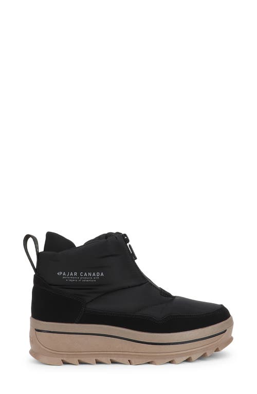 Pajar Gala Front Zip Waterproof Platform Ankle Bootie In Black