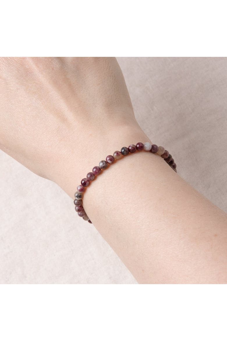 Natural Plum Blossom Tourmaline Energy Bracelet, Alternate, color, Soft Purple
