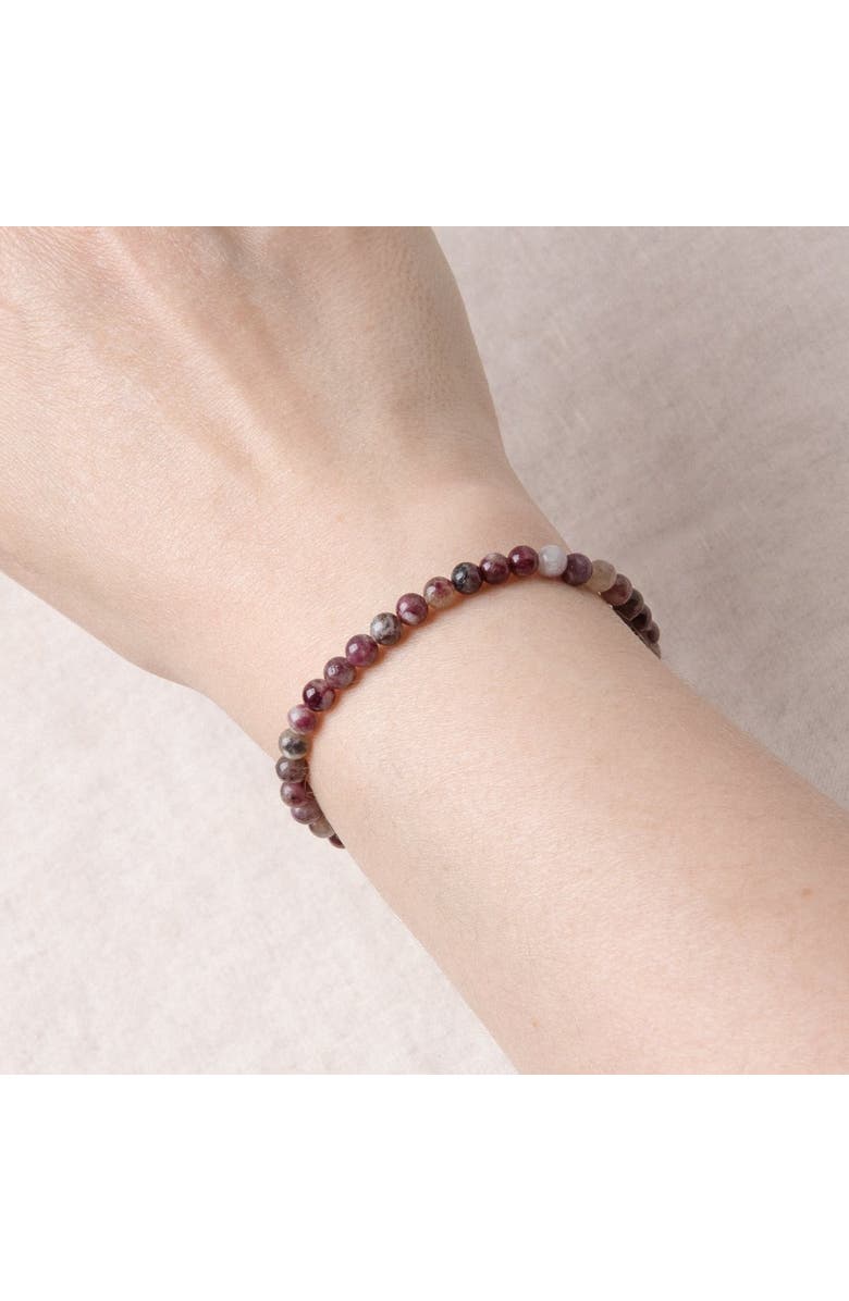 Tiny Rituals Natural Plum Blossom Tourmaline Energy Bracelet, Alternate, color, Soft Purple