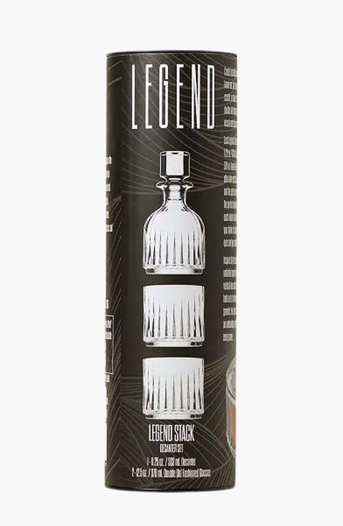 Uncommon Goods Stackable Whiskey Decanter And Glasses Set In Black/white
