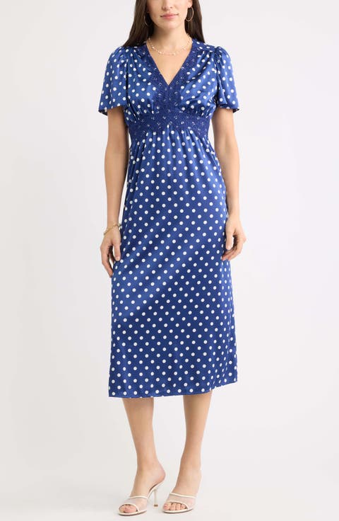 Puff Sleeve Midi Dress